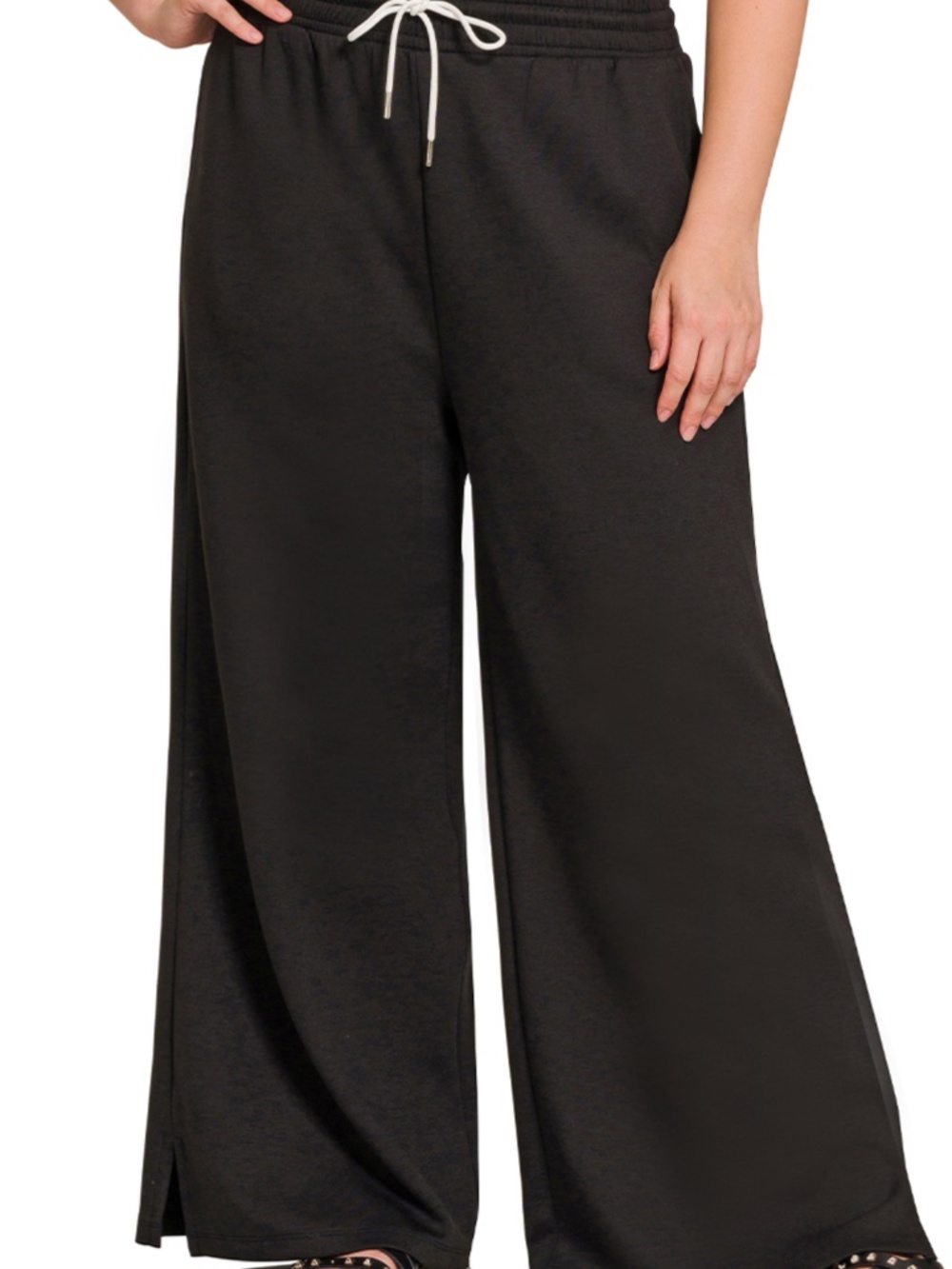 Plus Size Zenana Scuba Pant- Black